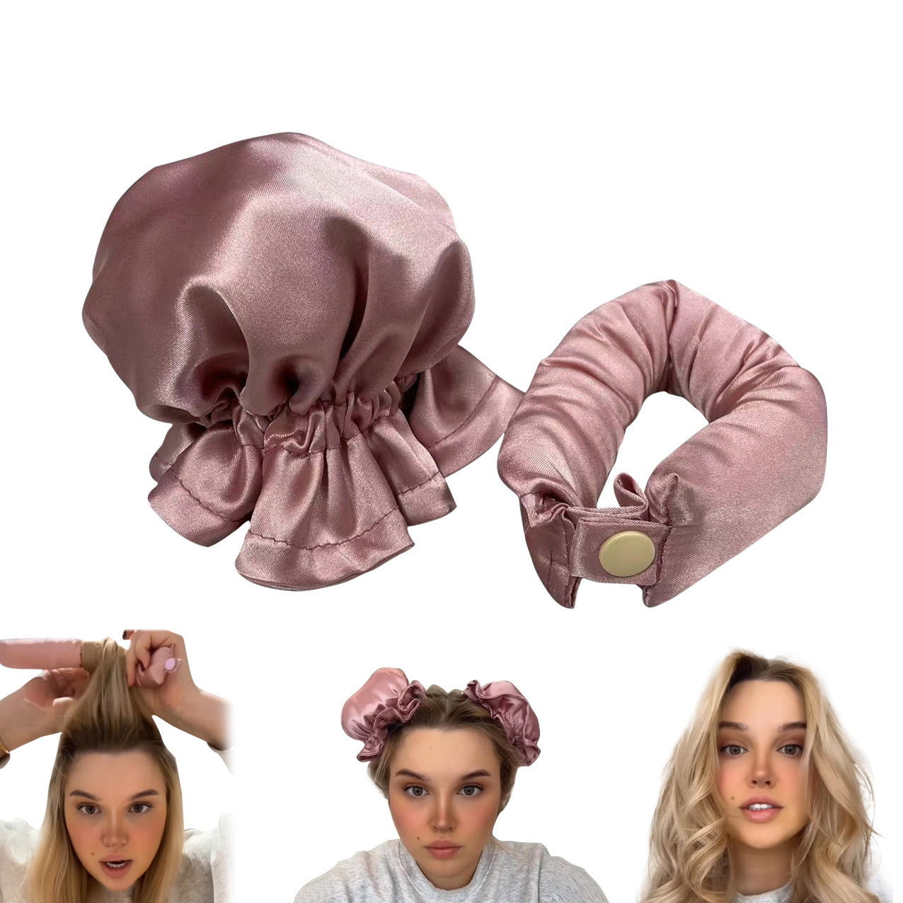 New Heatless Curl Stick With Cloth Cover Cute Ball Head Hair Curler Headband Hair Rollers Wave Form Curling Rod Hair Style Tools Gadgets New Heatless Curl Stick With Cloth Cover Cute Ball Head Hair Curler Headband Hair Rollers Wave Form Curling Rod Hair Style Tools Gadgets